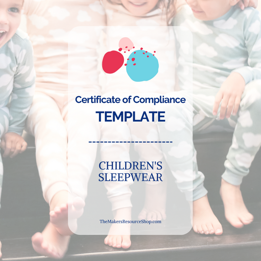 Certificate of Compliance Template - Children's Sleepwear