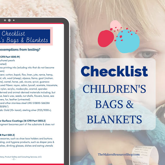 Printable Checklist - Children's Bags & Blankets