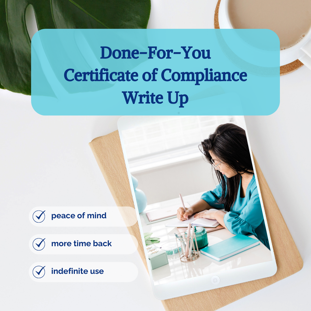 Done-For-You Certificate of Compliance Write-Up Service