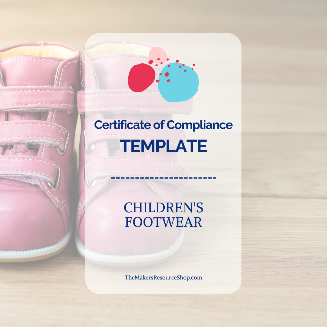 Certificate of Compliance Template - Children's Footwear