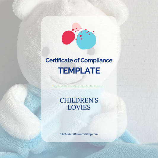 Certificate of Compliance Template - Children's Lovies